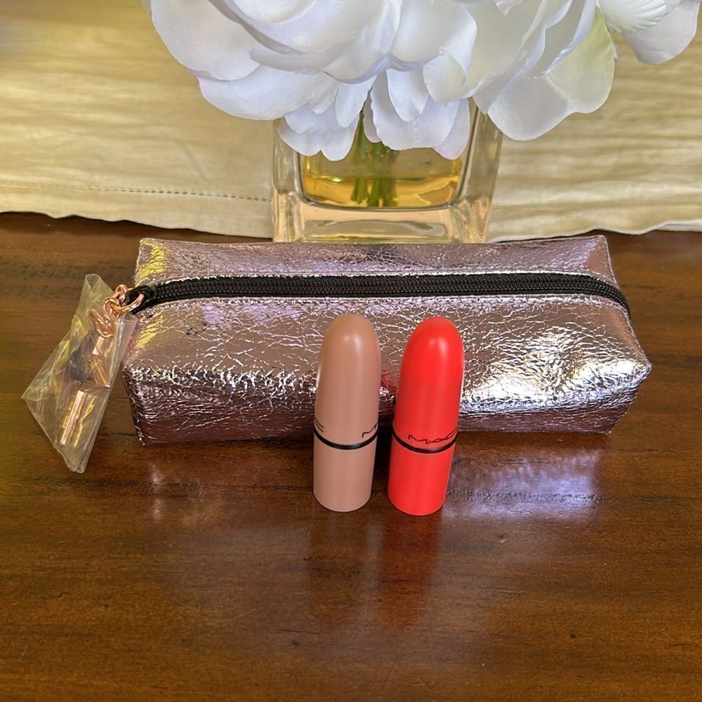 MAC Mini 2 colors NEW with purple Star cosmetic bag